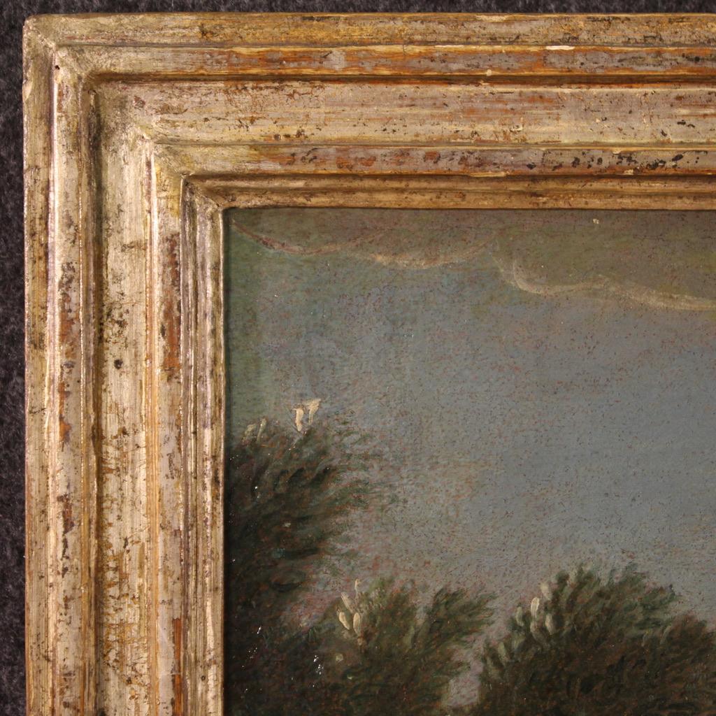 18th Century Oil on Canvas Italian Antique Landscape Painting, 1770 2