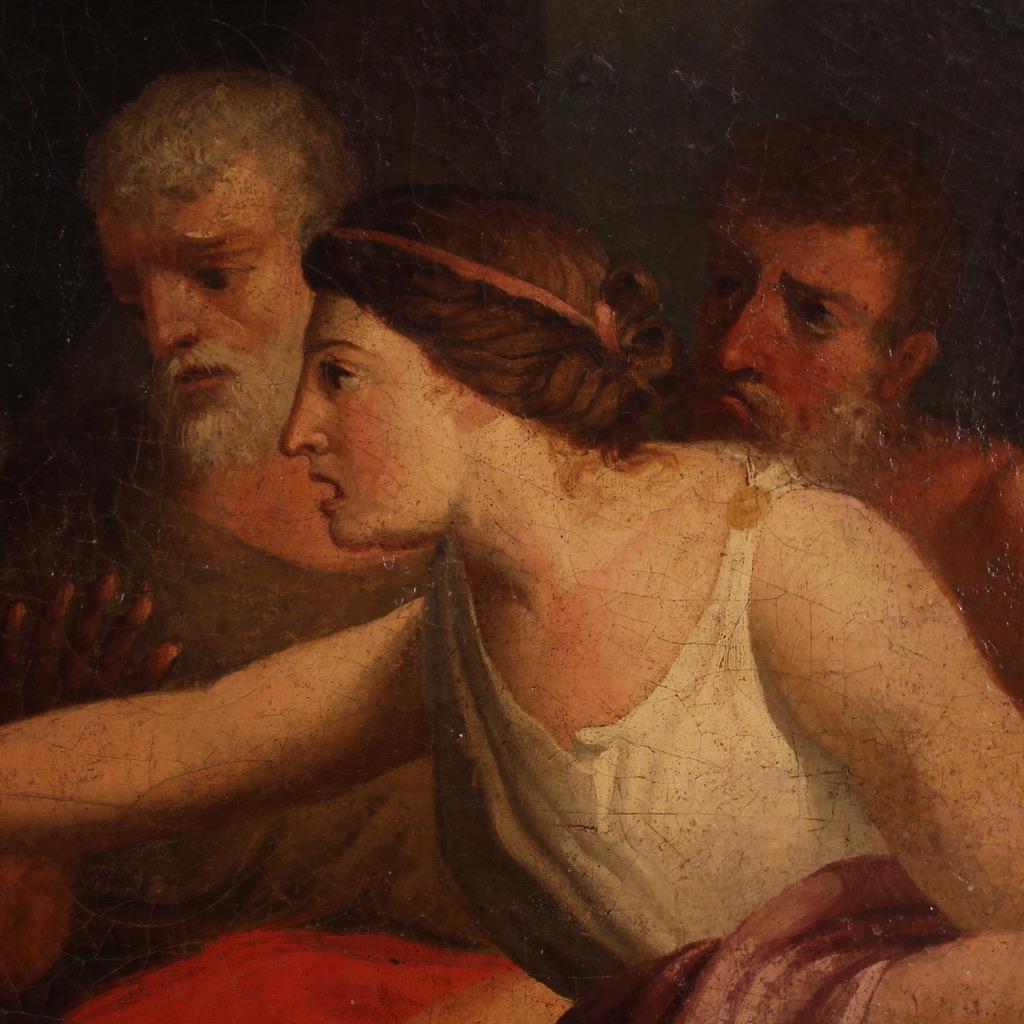 Italienisches antikes neoklassizistisches Gemälde, Öl auf Leinwand, 18. Jahrhundert, 1780 im Angebot 7