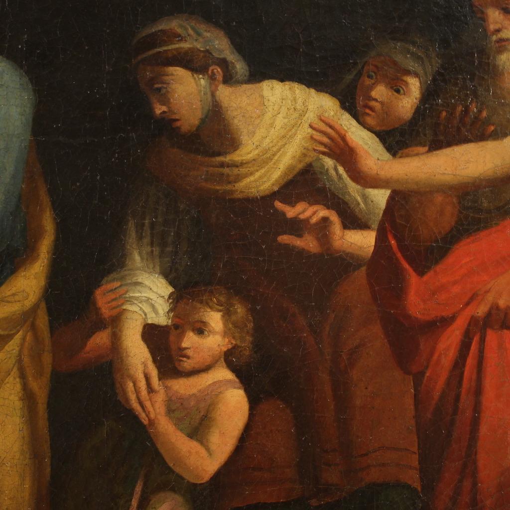 Italienisches antikes neoklassizistisches Gemälde, Öl auf Leinwand, 18. Jahrhundert, 1780 im Angebot 4