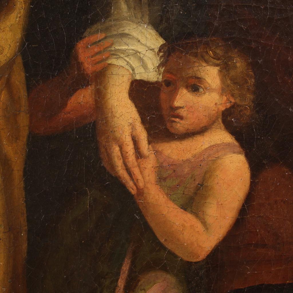 Italienisches antikes neoklassizistisches Gemälde, Öl auf Leinwand, 18. Jahrhundert, 1780 im Angebot 5