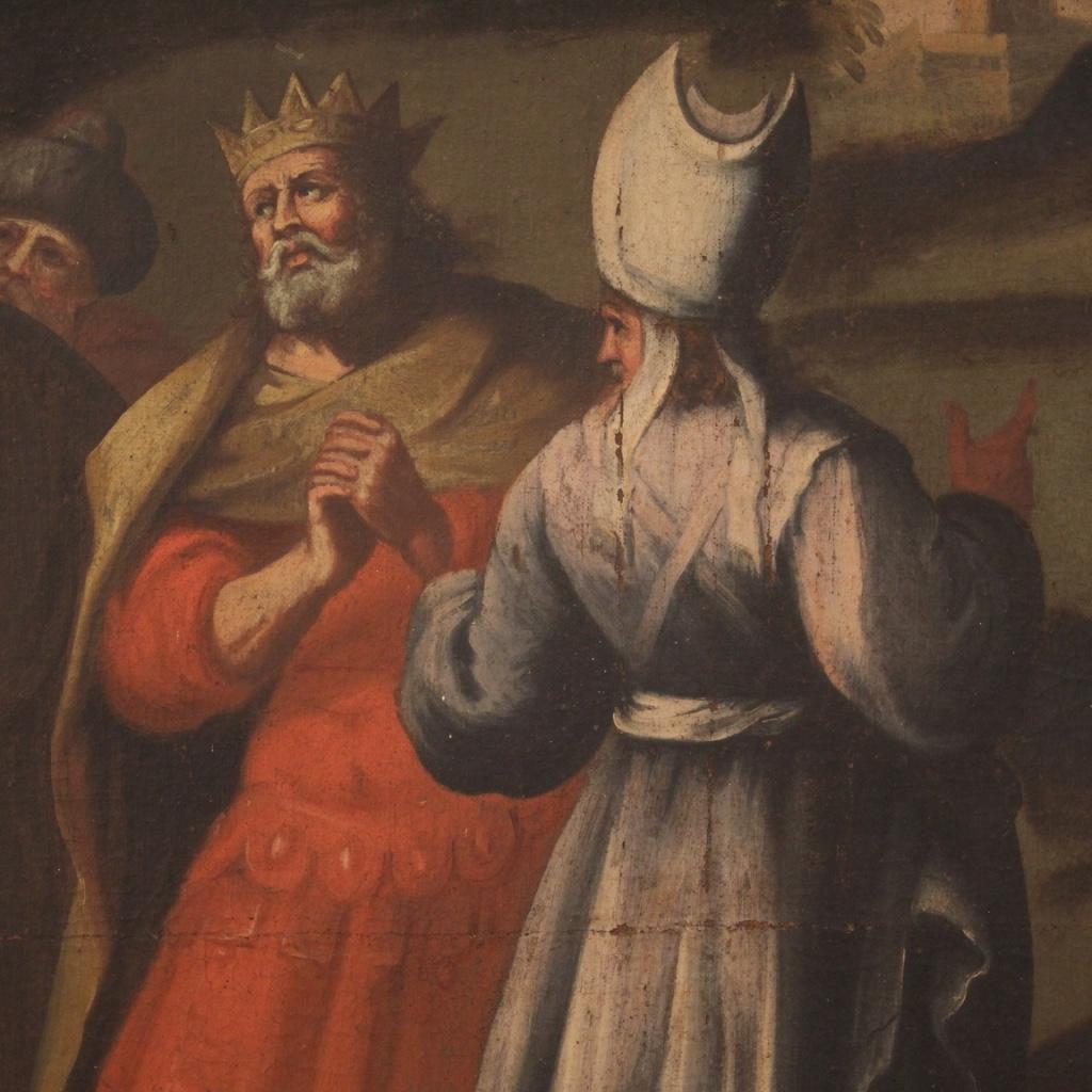 óleo sobre lienzo del siglo XVIII Pintura antigua italiana, 1720 en venta 6
