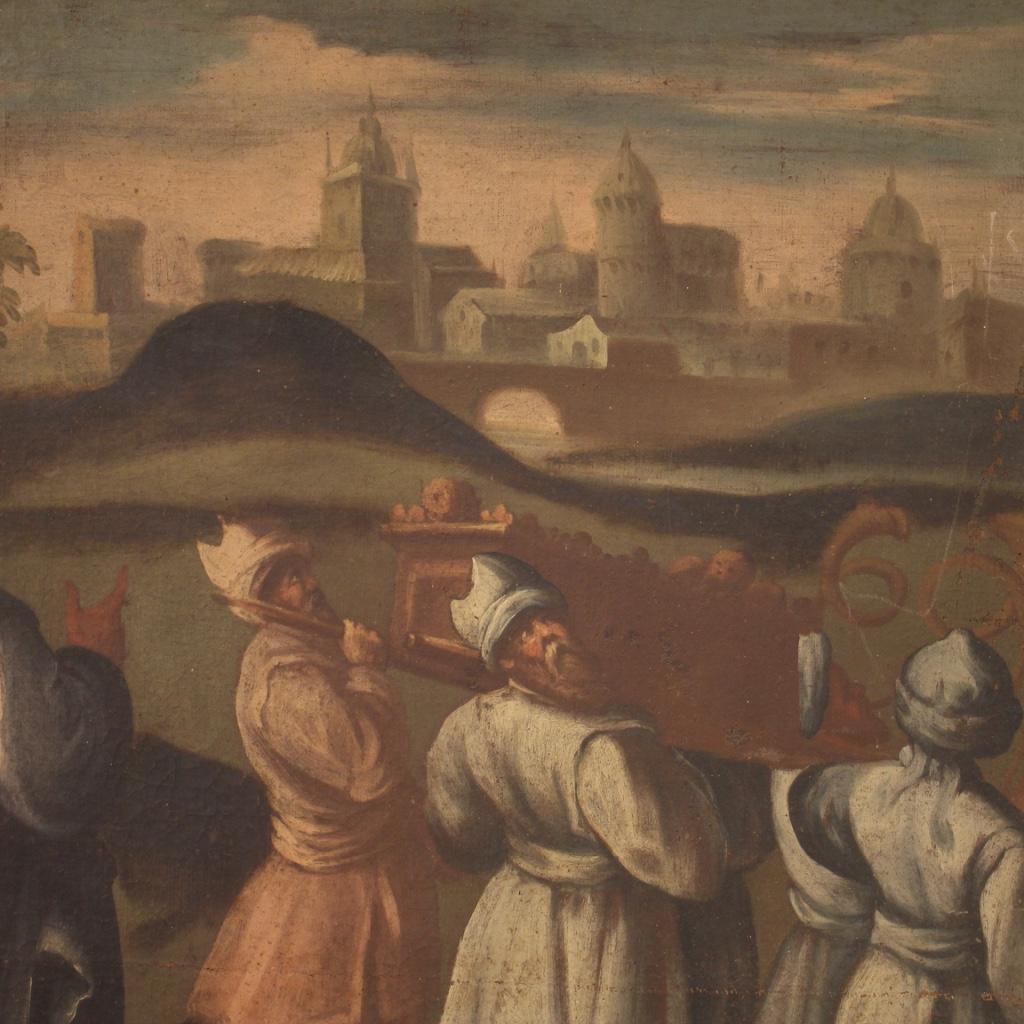 óleo sobre lienzo del siglo XVIII Pintura antigua italiana, 1720 en venta 7