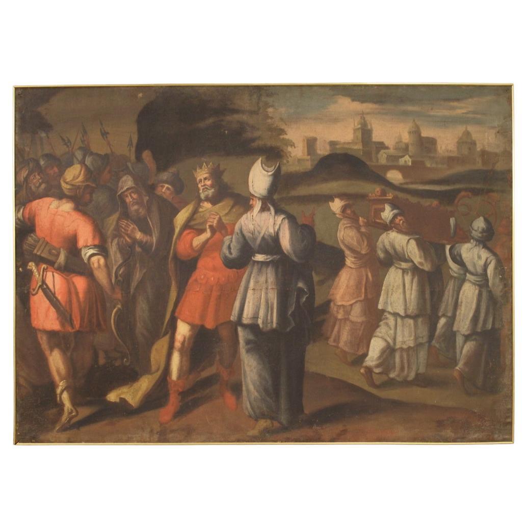 óleo sobre lienzo del siglo XVIII Pintura antigua italiana, 1720