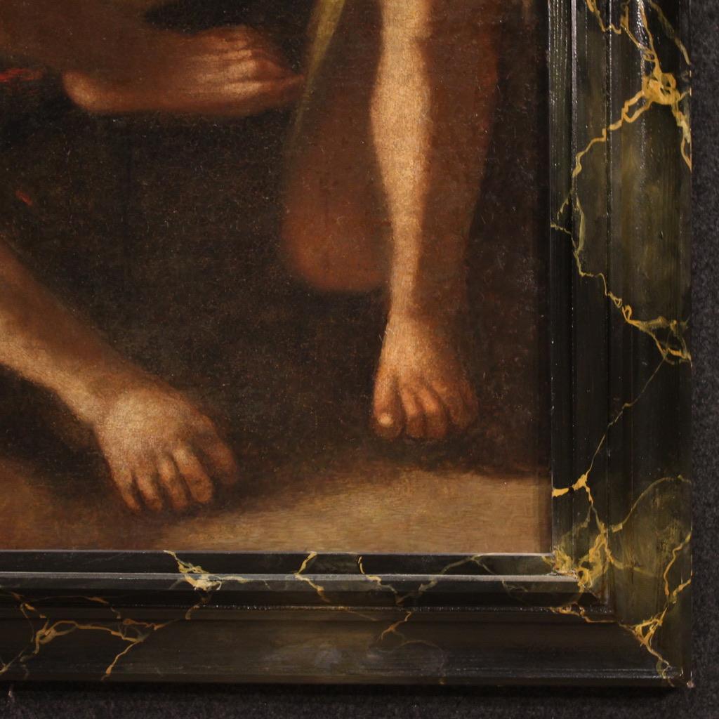 18. Jahrhundert Öl auf Leinwand Italienisch Antike Malerei Martyrium des Heiligen Laurentius  im Angebot 5
