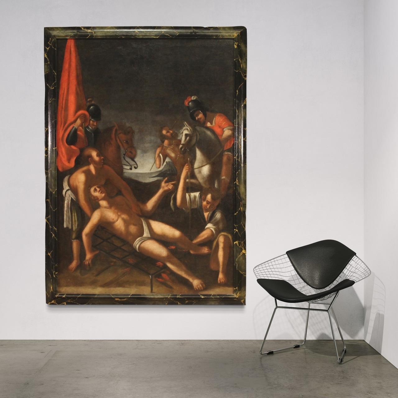 huile sur toile du XVIIIe siècle Peinture italienne ancienne Martyre de saint Laurent  en vente 7