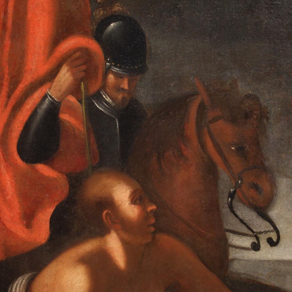 18. Jahrhundert Öl auf Leinwand Italienisch Antike Malerei Martyrium des Heiligen Laurentius  im Angebot 3