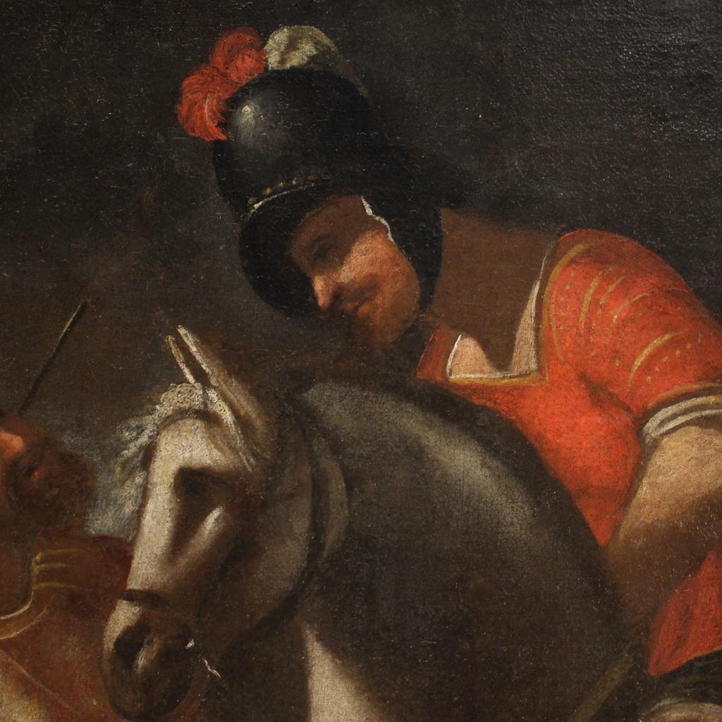 huile sur toile du XVIIIe siècle Peinture italienne ancienne Martyre de saint Laurent  en vente 3