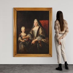 Huile sur toile du 18e siècle, peinture italienne de portrait ancien, 1770