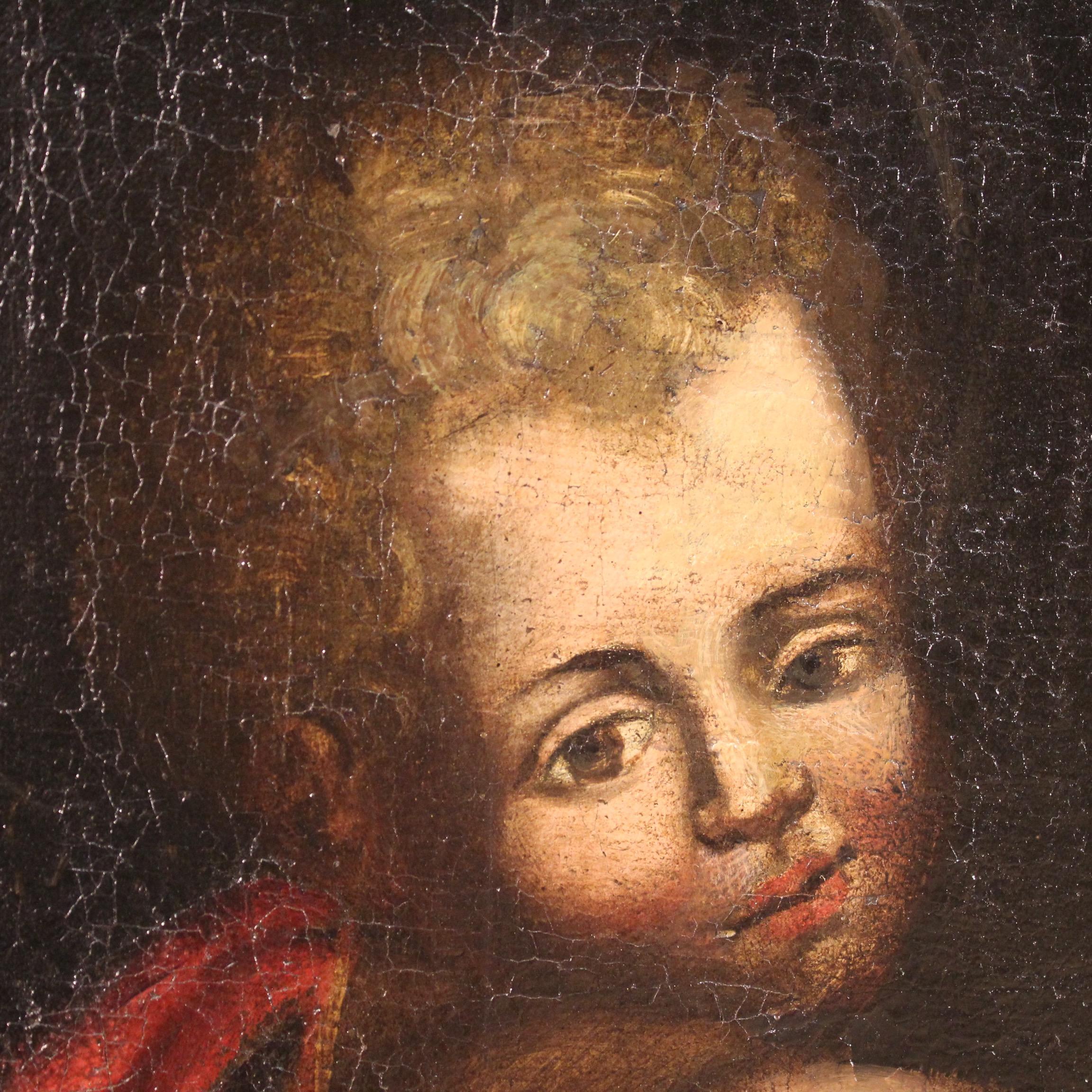 18th Century Oil on Canvas Italian Antique Religious Painting, 1780 8