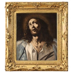 18th Century Oil on Canvas Italian Antique Religious Painting Ecstasy of Christ