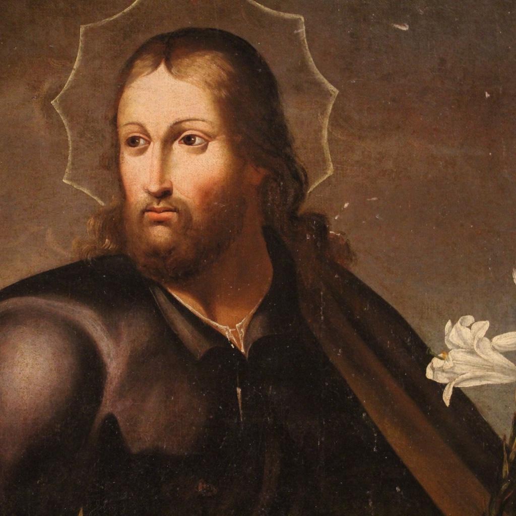 Siglo XVIII Óleo sobre lienzo Pintura religiosa antigua italiana Sagrada Familia, 1780 Lienzo