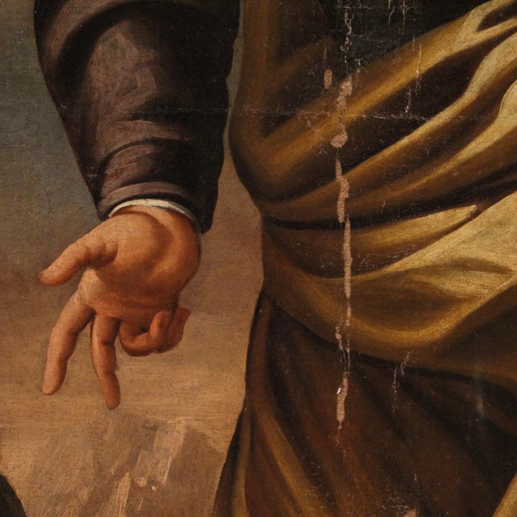 Siglo XVIII Óleo sobre lienzo Pintura religiosa antigua italiana Sagrada Familia, 1780 1