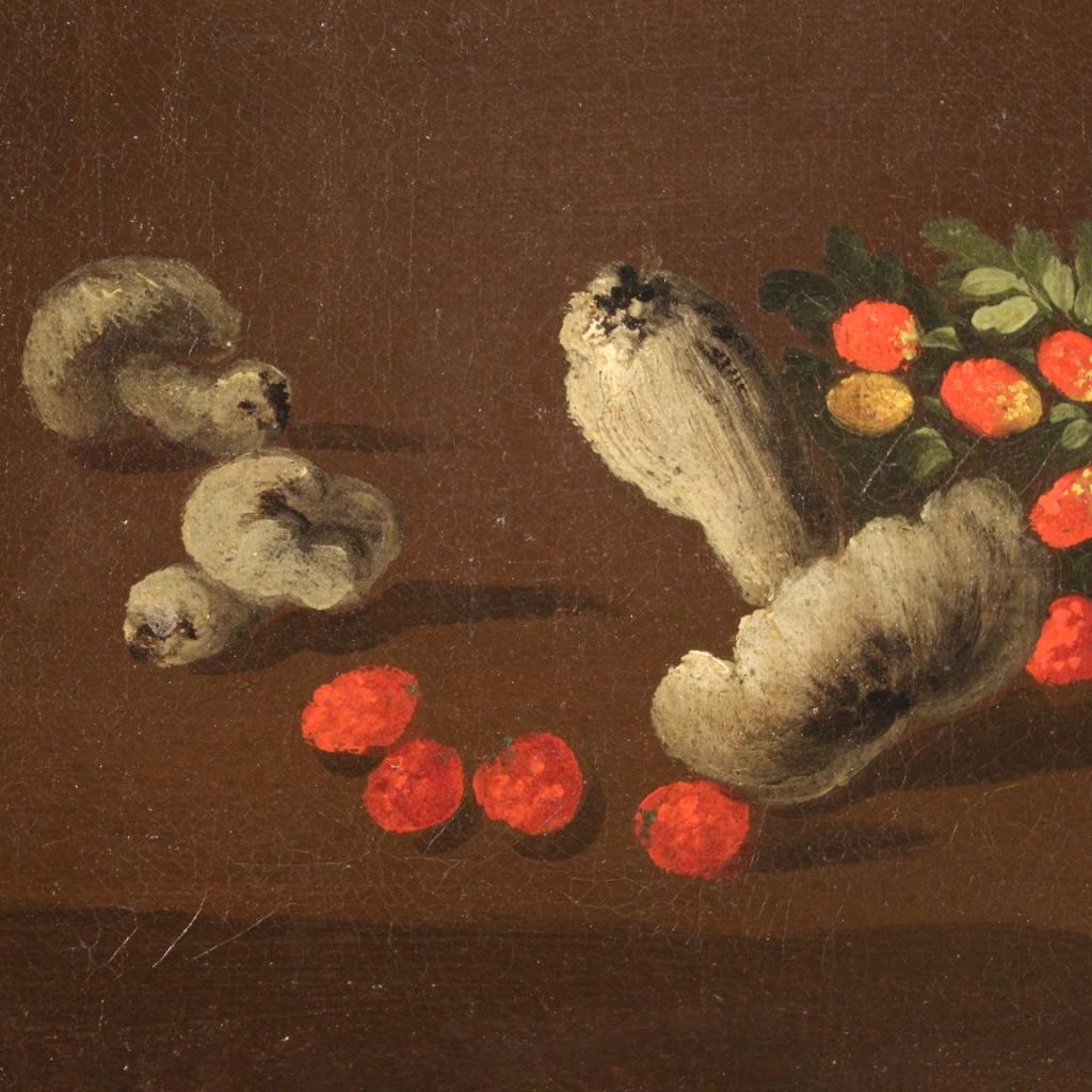 18th Century Oil on Canvas Italian Antique Still Life Painting, 1780 5