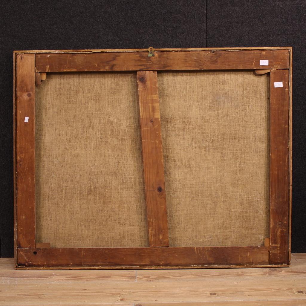 18th Century Oil on Canvas Italian Architectural Capriccio Landscape Painting in vendita 3