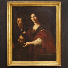 18. Jahrhundert Öl auf Leinwand Italienisches biblisches Gemälde Judith und Holofernes:: 1720