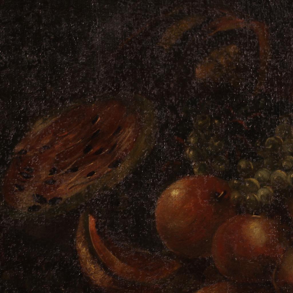 huile sur toile du XVIIIe siècle Nature morte ovale encadrée à l'italienne, 1750 en vente 1
