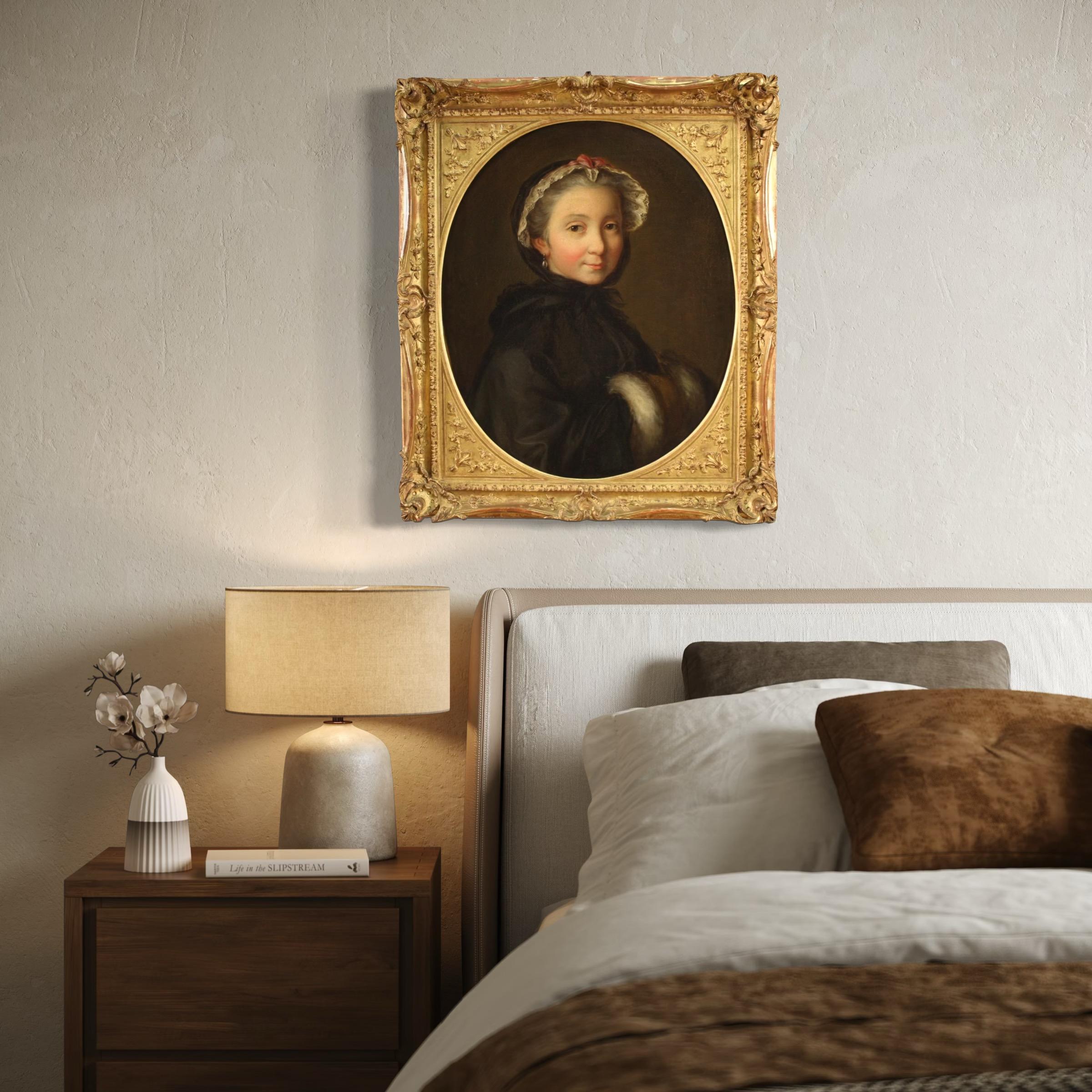 18. Jahrhundert Öl auf Leinwand Italienische Dame Porträtmalerei, 1780 (Geölt) im Angebot