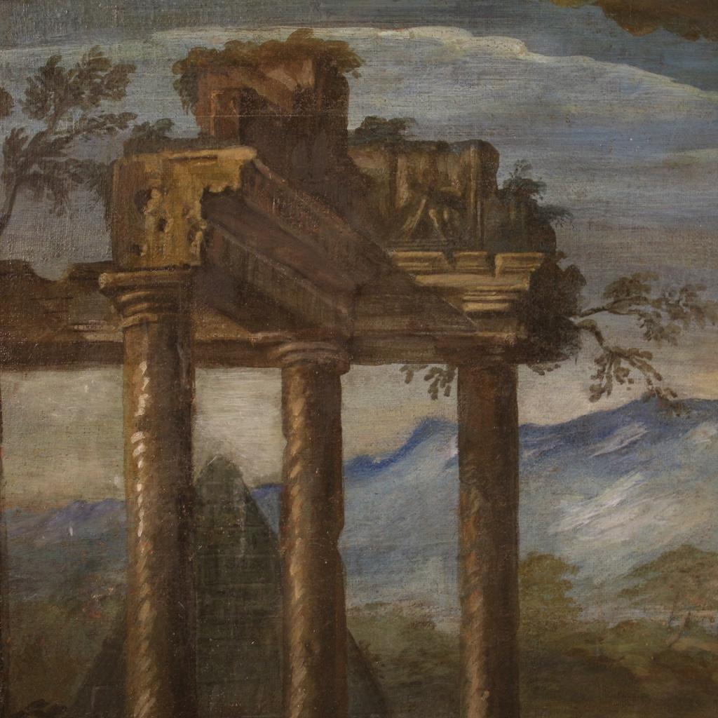 18th Century Oil on Canvas Italian Landscape Painting, 1750 6