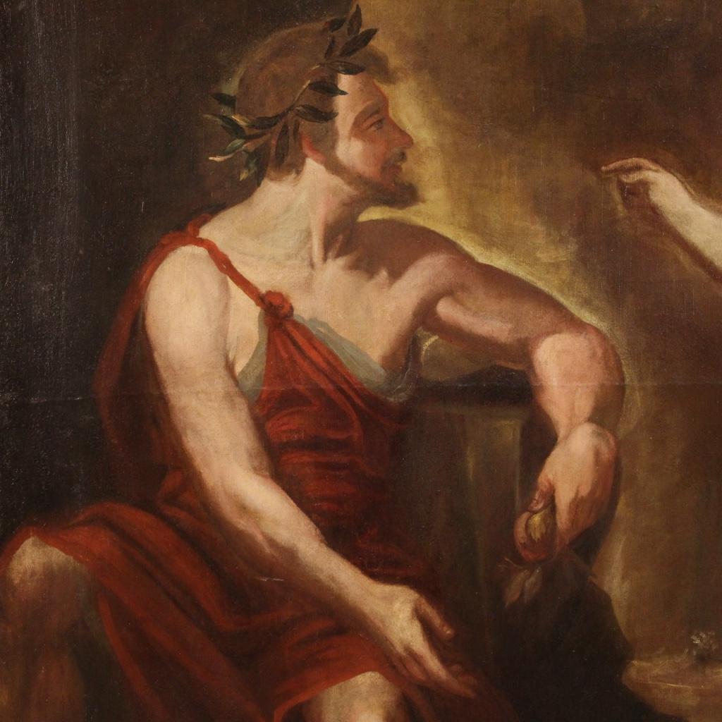 18th Century Oil on Canvas Italian Mythological Painting Vertumnus and Pomona 2