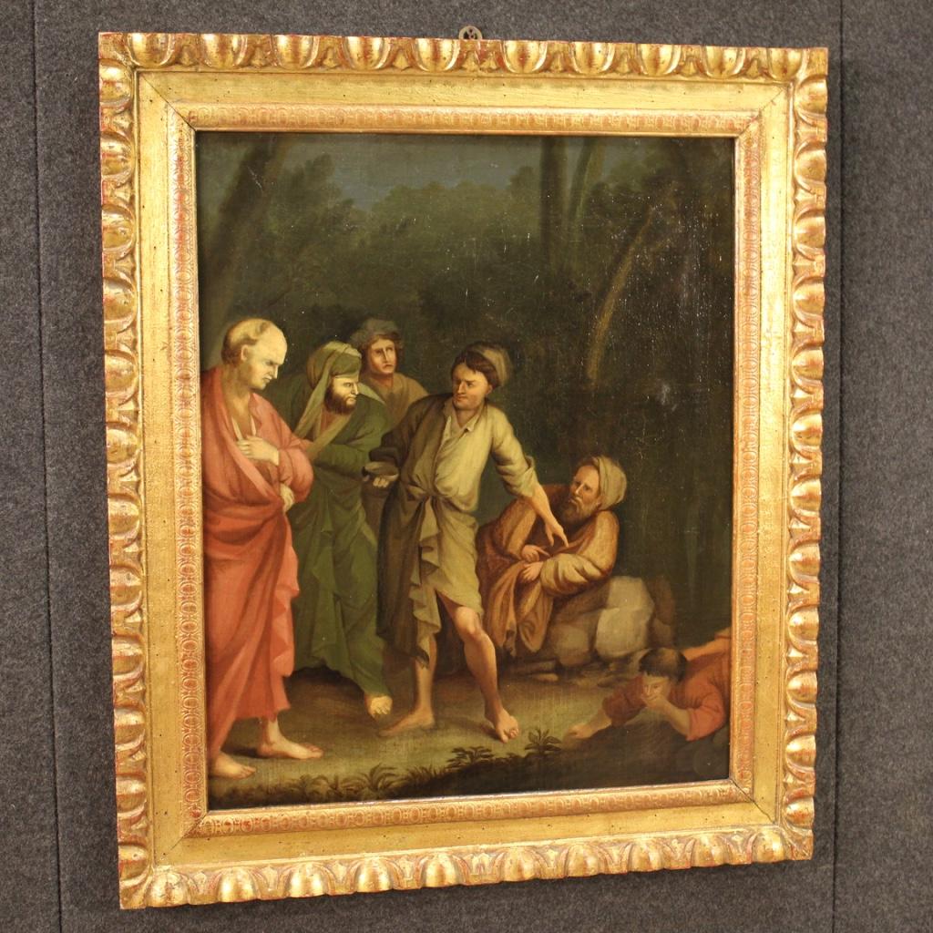 18th Century Oil on Canvas Italian Painting Characters, 1780 2