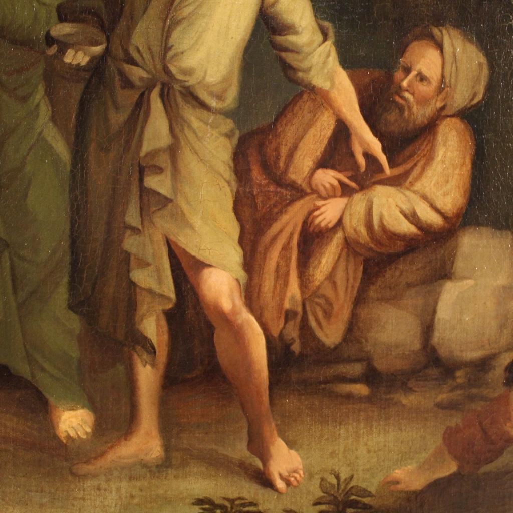 18th Century Oil on Canvas Italian Painting Characters, 1780 3