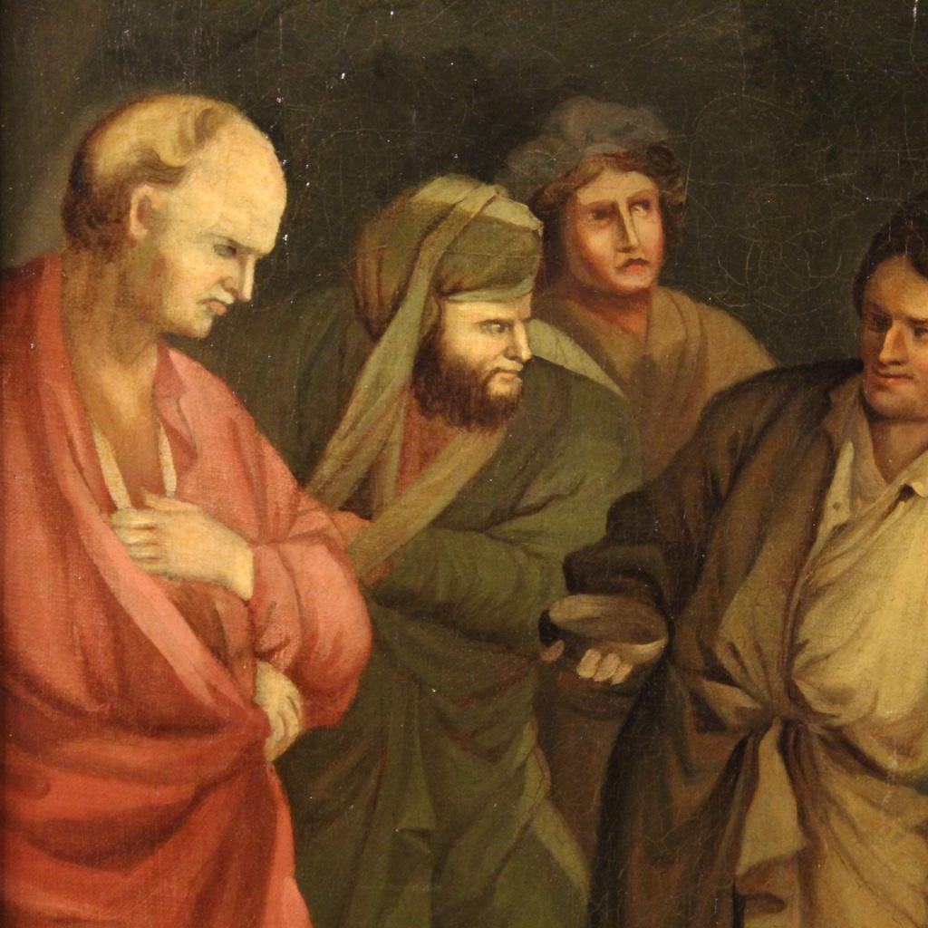 huile sur toile du XVIIIe siècle Peinture italienne Épisode de la vie de Diogène en vente 2
