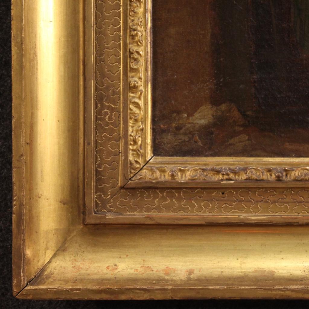 18. Jahrhundert Öl auf Leinwand Italienische Malerei Genre-Szene Populärer Stil, 1750 im Angebot 2