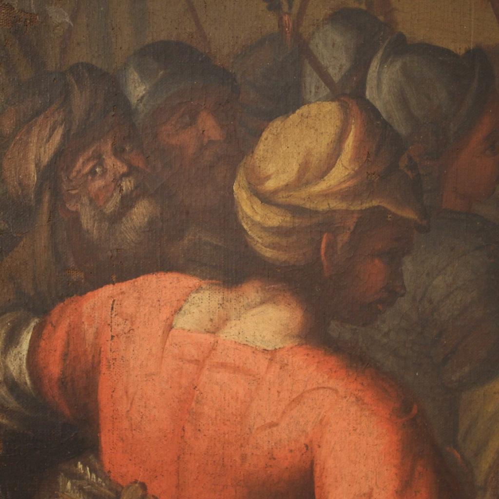 Huile sur toile italienne du 18ème siècle, sujet historique / biblique, 1720 en vente 5