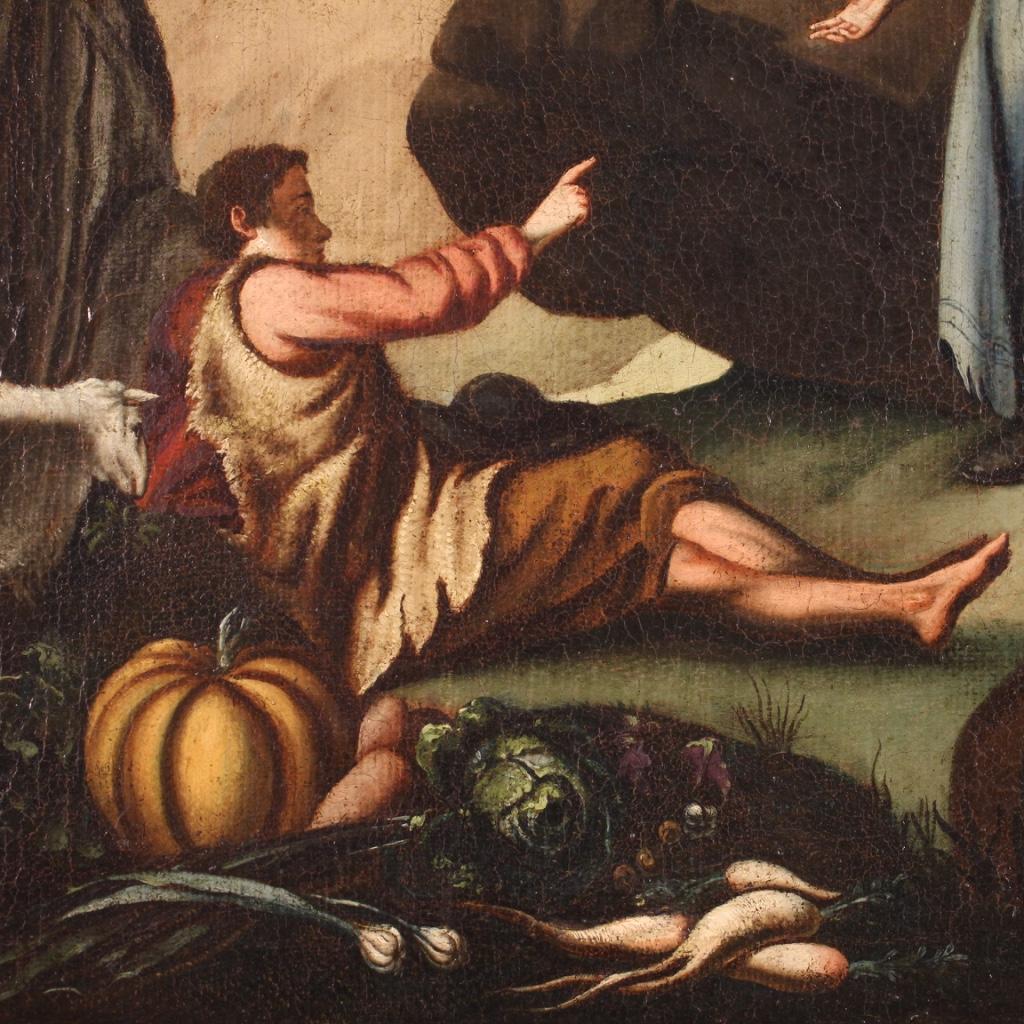 óleo sobre lienzo del siglo XVIII Pintura italiana Paisaje Escena pastoral, 1750 en venta 5