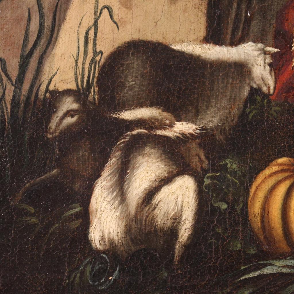 óleo sobre lienzo del siglo XVIII Pintura italiana Paisaje Escena pastoral, 1750 en venta 7