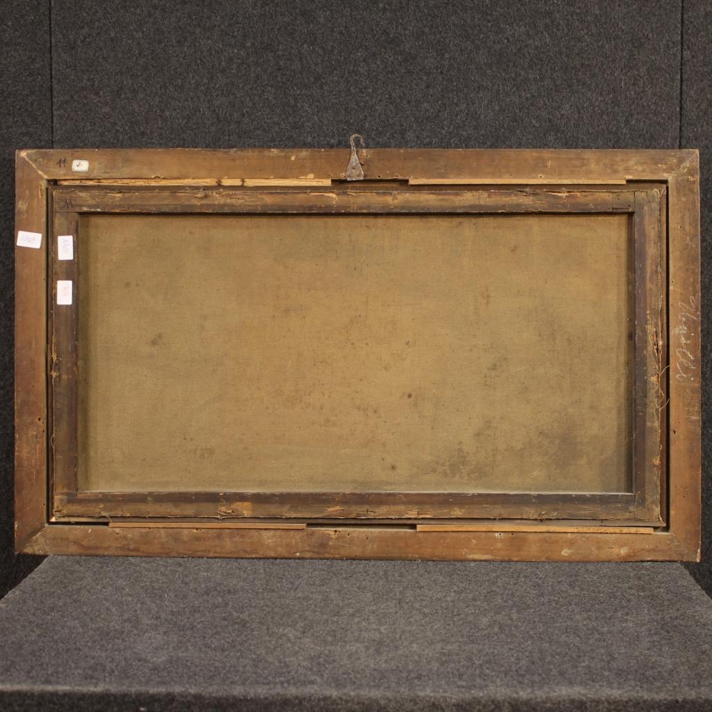 óleo sobre lienzo del siglo XVIII Pintura italiana Paisaje Escena pastoral, 1750 Lienzo en venta