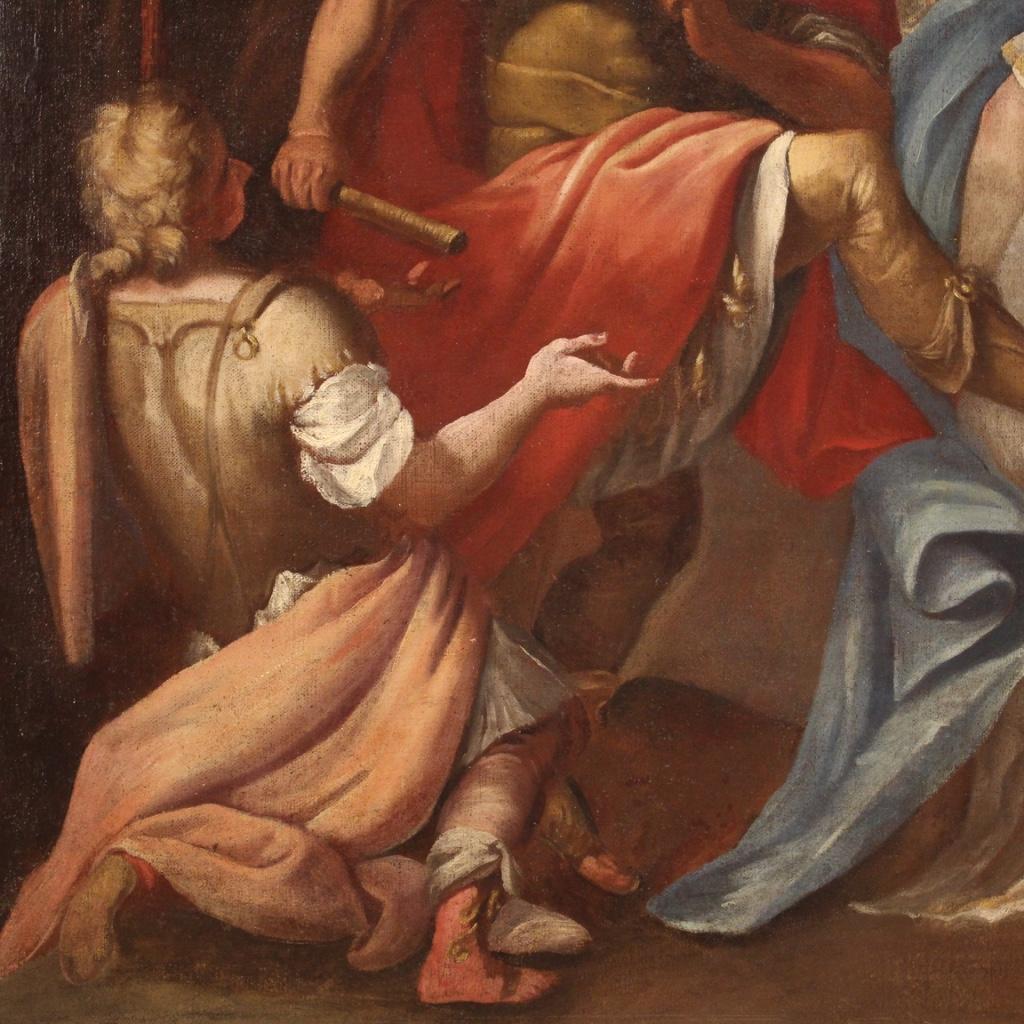18. Jahrhundert Öl auf Leinwand Italienisches Gemälde Der Tod der Poppea, 1780 im Angebot 5