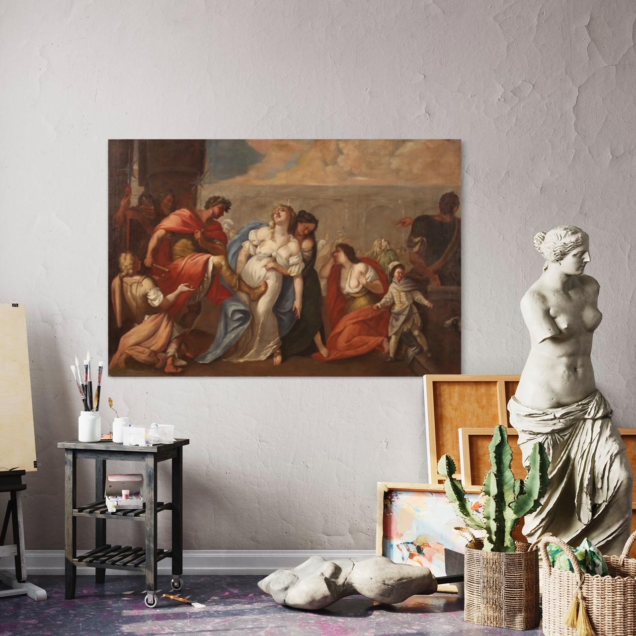 18. Jahrhundert Öl auf Leinwand Italienisches Gemälde Der Tod der Poppea, 1780 im Angebot 6