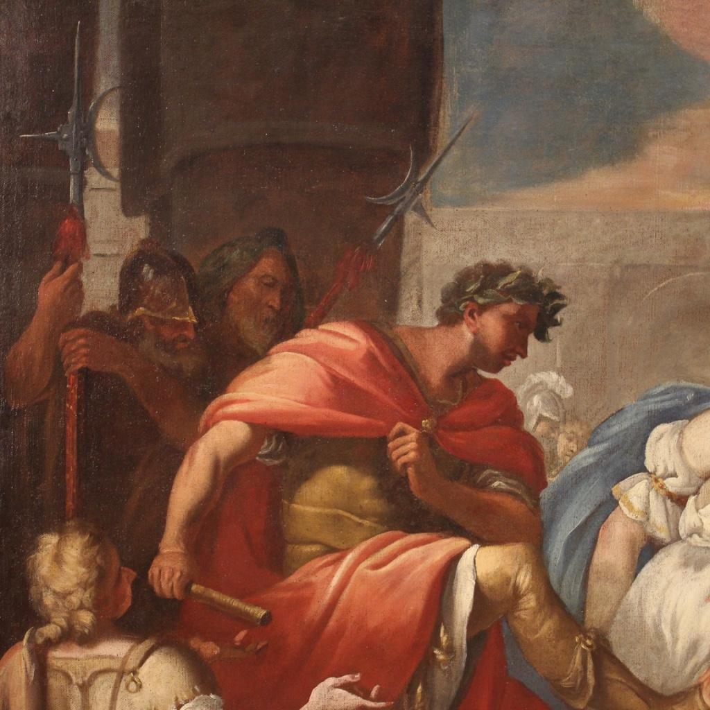 18. Jahrhundert Öl auf Leinwand Italienisches Gemälde Der Tod der Poppea, 1780 im Angebot 4