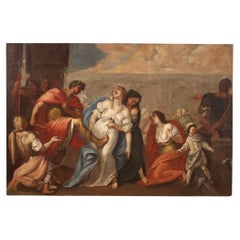 Antique 18th Century Oil on Canvas Italian Painting The Death of Poppea, 1780
