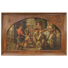18th Century Oil on Canvas Italian Painting The Judgment, 1750