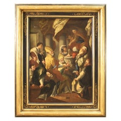 18th Century Oil on Canvas Italian Religious Antique Painting, 1780