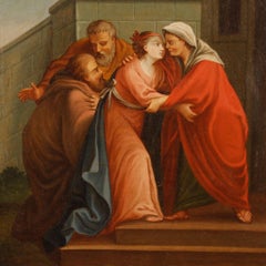18th Century Oil on Canvas Italian Religious Painting, 1780