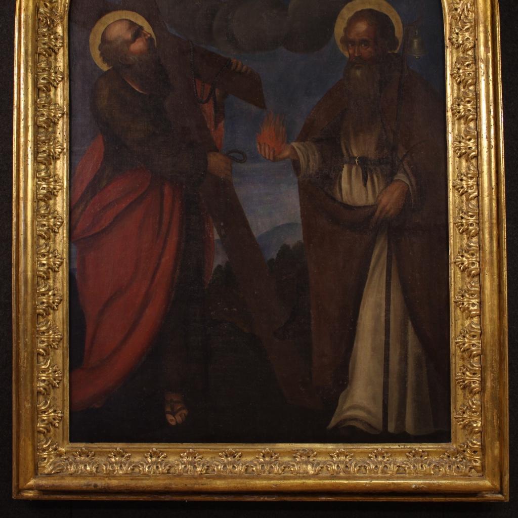 18th Century Oil on Canvas Italian Religious Painting Altarpiece, 1770 In Good Condition In Vicoforte, Piedmont
