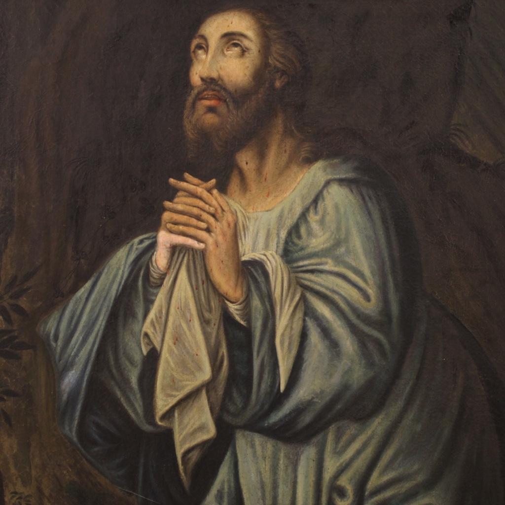 18th Century Oil on Canvas Italian Religious Painting Jesus, 1770 3