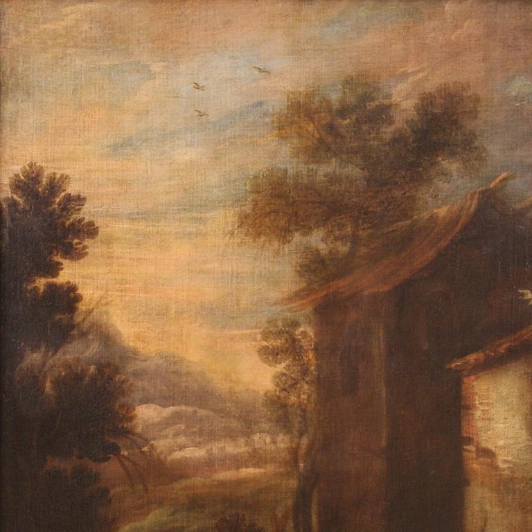 18th Century Oil on Canvas Italian Religious Painting Madonna and Child ...