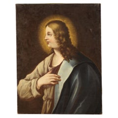18th Century Oil on Canvas Italian Religious Painting Saint, 1770