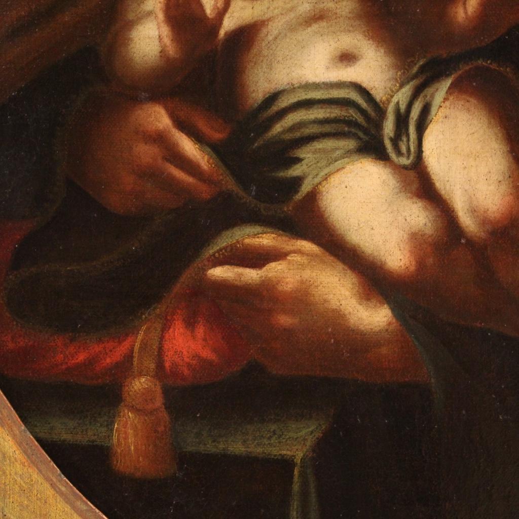 siglo XVIII Óleo sobre lienzo Pintura religiosa italiana San José con el Niño 5