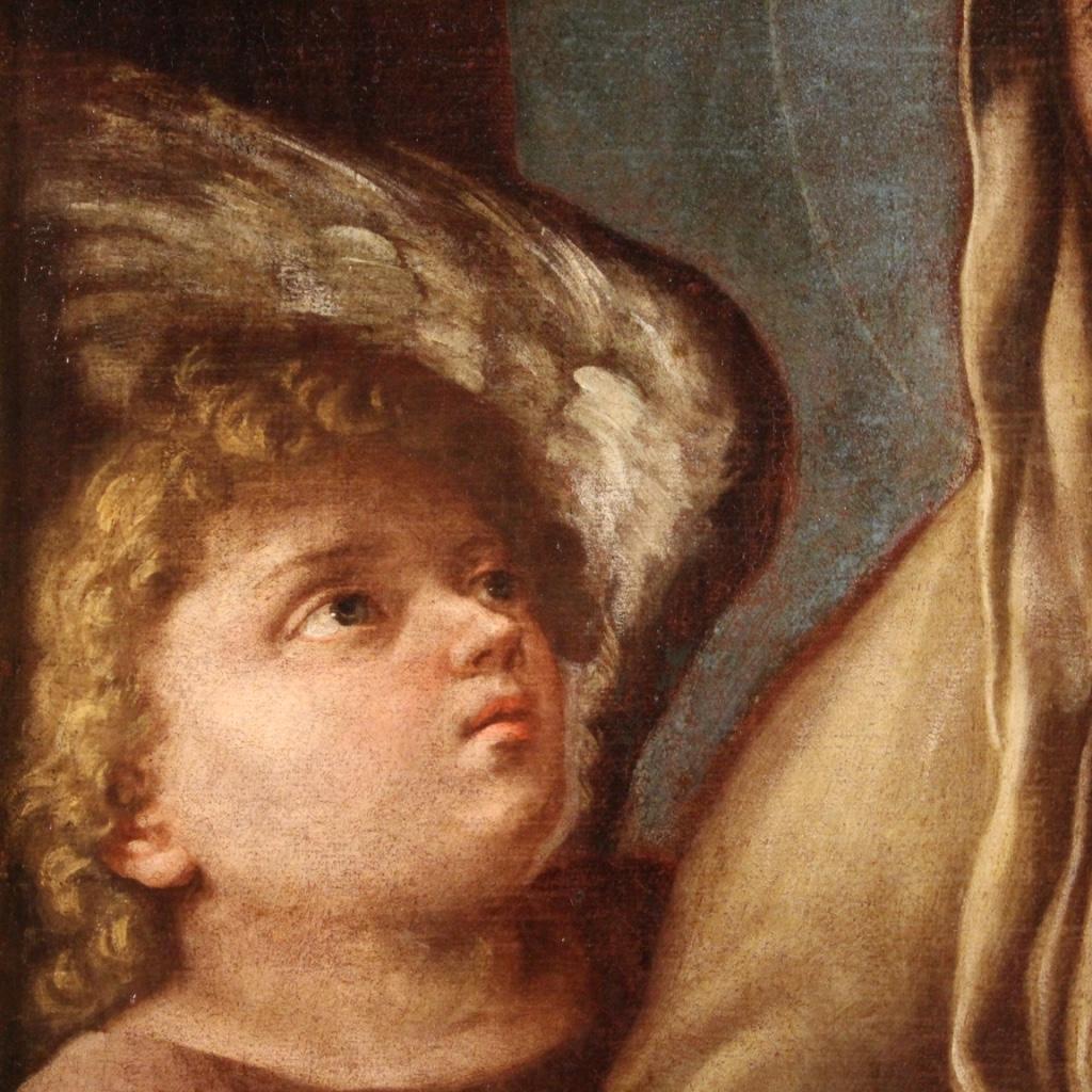 18th Century Oil on Canvas Italian Religious Painting Santa Francesca, 1750 2