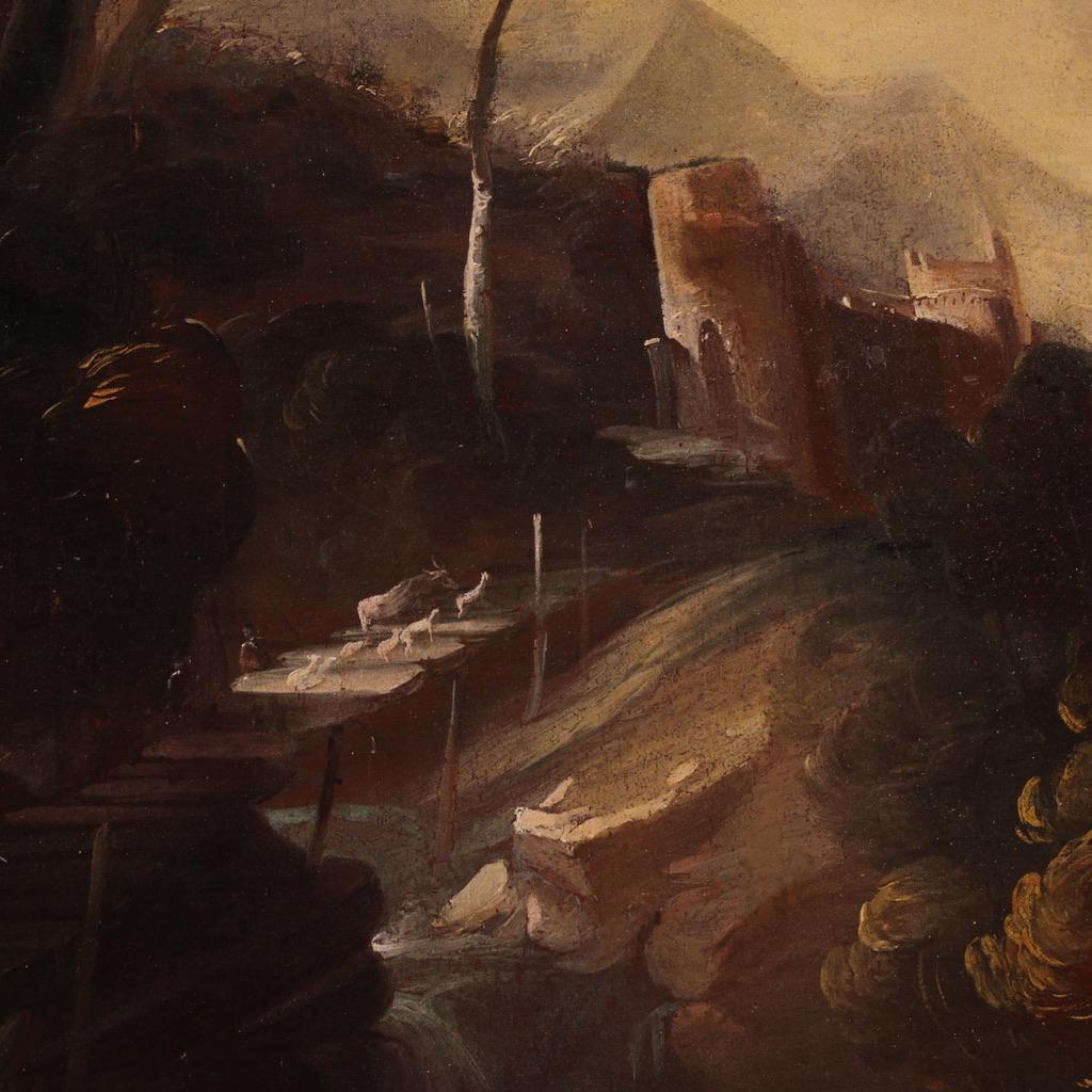 18th Century Oil on Canvas Italian Seascape Painting, 1720 in vendita 4