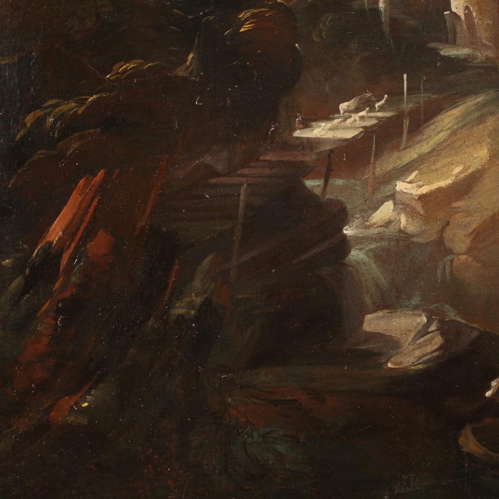 18th Century Oil on Canvas Italian Seascape Painting, 1720 in vendita 6