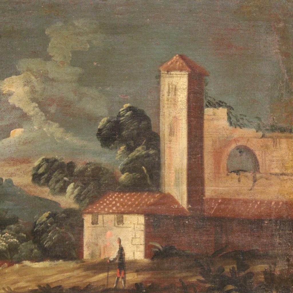 Late 18th Century 18th Century Oil on Canvas Italian Seascape Painting, 1770 For Sale