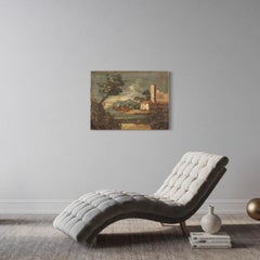 18th Century Oil on Canvas Italian Seascape Painting, 1780