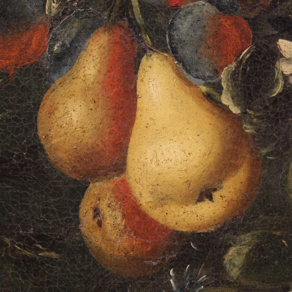 18th Century Oil on Canvas Italian Still Life Painting, 1750 1