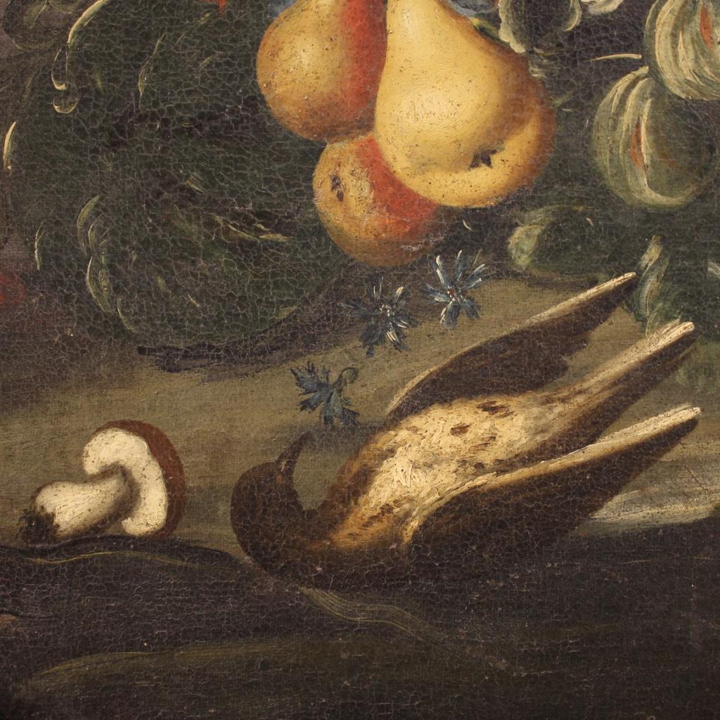 18th Century Oil on Canvas Italian Still Life Painting, 1750 2